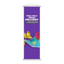 Banner Peça Pelo Nosso Delivery Entregas Contato 100X30Cm