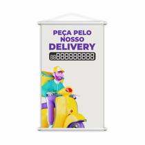 Banner Peça Pelo Nosso Delivery Tele Entregas 60X40Cm