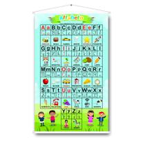 Banner Pedagógico Alfabeto Ilustrado com Letras Cursiva B1 Banner Pedagógico Alfabeto Ilustrado com Letras Cursiva B1