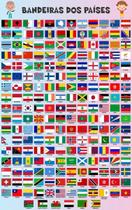 Banner Pedagógico Bandeiras Dos Países Geografia - Loja Amoadesivos