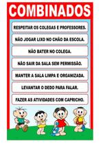 Banner Pedagógico - Combinados Turma da Mônica - 50x80cm - Andorinha Comunicação Visual