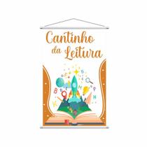 Banner Pedagógico Escolar Cantinho Da Leitura 80X50Cm