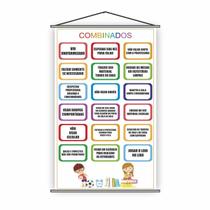 Banner Pedagógico Escolar - Combinados 120x65cm Banner Pedagógico Escolar - Combinados 120x65cm