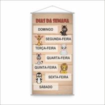 Banner Pedagógico Escolar - Dias Da Semana 120X65Cm Banner Pedagógico Escolar - Dias Da Semana 120X65Cm