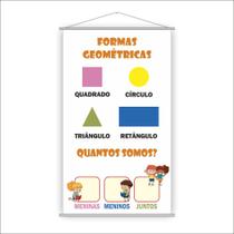 Banner Pedagógico Escolar - Formas Geométricas 80x50cm Banner Pedagógico Escolar - Formas Geométricas 80x50cm