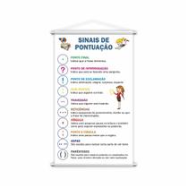 Banner Pedagógico Escolar Sinais De Pontuação 120x65cm