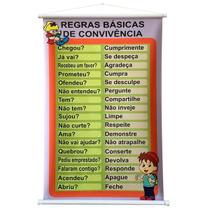 Banner Pedagógico Infantil Regras Básicas De Convivência