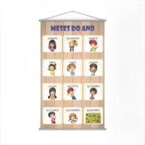 Banner Pedagógico - Meses 120x65cm Interativo