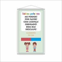 Banner Pedagógico Sábias Palavras Ajudantes Do Dia 120X65Cm