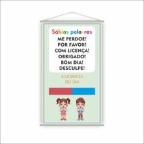 Banner Pedagógico Sábias Palavras Ajudantes do Dia 80x50cm