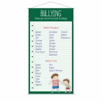 Banner Pedagógico Tipos de Violência Anti Bullying 80x50cm Banner Pedagógico Tipos de Violência Anti Bullying 80x50cm