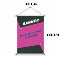 Banner personalizado em tecido com tubo de aluminio - 70x140cm Banner personalizado em tecido com tubo de aluminio - 70x140cm