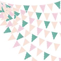 Banner pinkblume Camp Bride, tecido de guingão verde rosa de 10 m Banner pinkblume Camp Bride, tecido de guingão verde rosa de 10 m