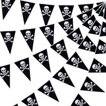 Banner pirata Tatuo Jolly Roger Skull Flag 60 peças de decoração de festa Banner pirata Tatuo Jolly Roger Skull Flag 60 peças de decoração de festa