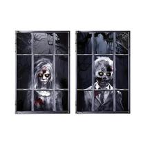 Banner Plano 2D De Halloween Com Fantasmas E Zumbis, Pacote Com 2, Decorações Duráveis De Poliéster Banner Plano 2D De Halloween Com Fantasmas E Zumbis, Pacote Com 2, Decorações Duráveis De Poliéster