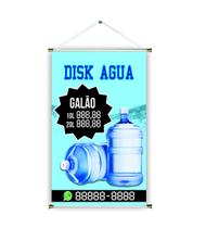 Banner pronto Agua e gas REF 006 - medida 45x70 cm (arte Pronta)