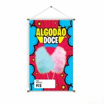 Banner pronto Algodão Doce BA 008 medida 45x70 cm arte pronta