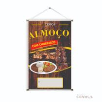 Banner pronto Almoço com churrasco BA 528 medida 45x70 cm arte Pronta