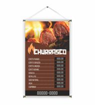 Banner pronto Assado REF 014 medida 45x70 cm (arte Pronta)