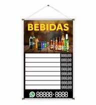 Banner pronto Bebidas BA 033 medida 45x70 cm arte pronta