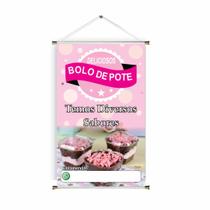 Banner pronto Bolo no Pote BA 464 medida 45x70 cm arte Pronta