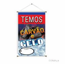 Banner pronto Carvão e Gelo BA 083 medida 45x70 cm arte pronta
