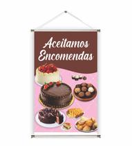 Banner pronto Encomendas Doces BA 141 medida 45x70 cm arte pronta Banner pronto Encomendas Doces BA 141 medida 45x70 cm arte pronta