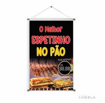Banner pronto Espetinho no Pão BA 218 medida 45x70 cm arte pronta Banner pronto Espetinho no Pão BA 218 medida 45x70 cm arte pronta
