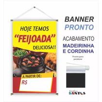 Banner pronto Feijoada BA 324 medida 45x70 cm arte pronta