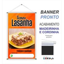 Banner pronto Lasanha BA 327 medida 45x70 cm arte pronta