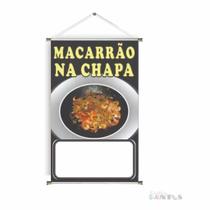 Banner pronto Macarrão na Chapa BA 330 medida 45x70 cm arte pronta