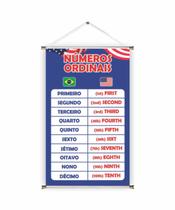 Banner pronto Números Ordinais BA 169 medida 45x70 cm arte pronta