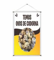 Banner pronto Ovo Codorna BA 237 medida 45x70 cm arte pronta