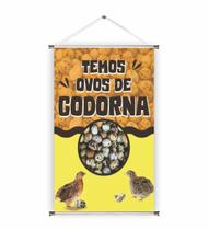 Banner pronto Ovo Codorna BA 238 medida 45x70 cm arte pronta