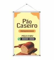 Banner pronto Pão Caseiro BA 244 medida 45x70 cm arte pronta Banner pronto Pão Caseiro BA 244 medida 45x70 cm arte pronta