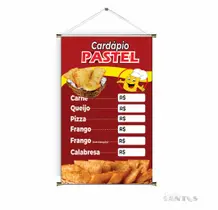 Banner pronto Pastel e Caldo de Cana BA 265 medida 45x70 cm arte pronta