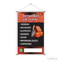 Banner pronto Pedreiro BA 266 medida 45x70 cm arte pronta Banner pronto Pedreiro BA 266 medida 45x70 cm arte pronta