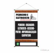 Banner pronto Pedreiro BA 267 medida 45x70 cm arte pronta Banner pronto Pedreiro BA 267 medida 45x70 cm arte pronta