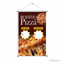 Banner pronto Pizza Rodízio BA 293 medida 45x70 cm arte pronta Banner pronto Pizza Rodízio BA 293 medida 45x70 cm arte pronta