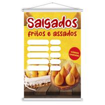 Banner Pronto Salgados Fritos e Assados 60x90cm Banner Pronto Salgados Fritos e Assados 60x90cm