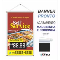 Banner pronto Self Service BA 342 medida 45x70 cm arte pronta