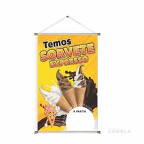 Banner pronto Sorvete BA 426 medida 45x70 cm arte Pronta Banner pronto Sorvete BA 426 medida 45x70 cm arte Pronta