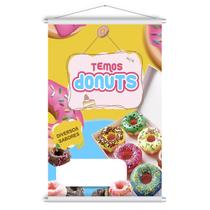 Banner Pronto Temos Donuts 60x90cm - Fadrix