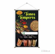 Banner pronto Temperos BA 613 medida 45x70 cm arte Pronta Banner pronto Temperos BA 613 medida 45x70 cm arte Pronta