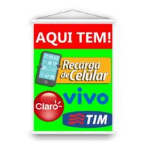Banner Recarga Celular Placas Iguassu tam: P 30x40cm: Pendure, Decore, Divulgue Durável Uso Interno/Externo