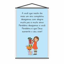 Banner Religioso Oração do Coração Infantil 80x50cm