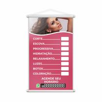 Banner Salão de Beleza Cabeleireiro Corte Escova 60x40cm