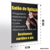 Banner Salão De Beleza Com Serviços Impresso Em Lona - Shop G Artes