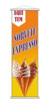 Banner Sorvete Expresso Soft Casquinha 100x30cm