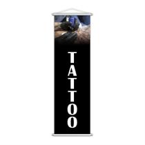 Banner Tattoo Tatuagem Tatuador Serviço Lona 100x30cm Banner Tattoo Tatuagem Tatuador Serviço Lona 100x30cm